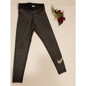 Black Glitter Nike Legging Size Medium
